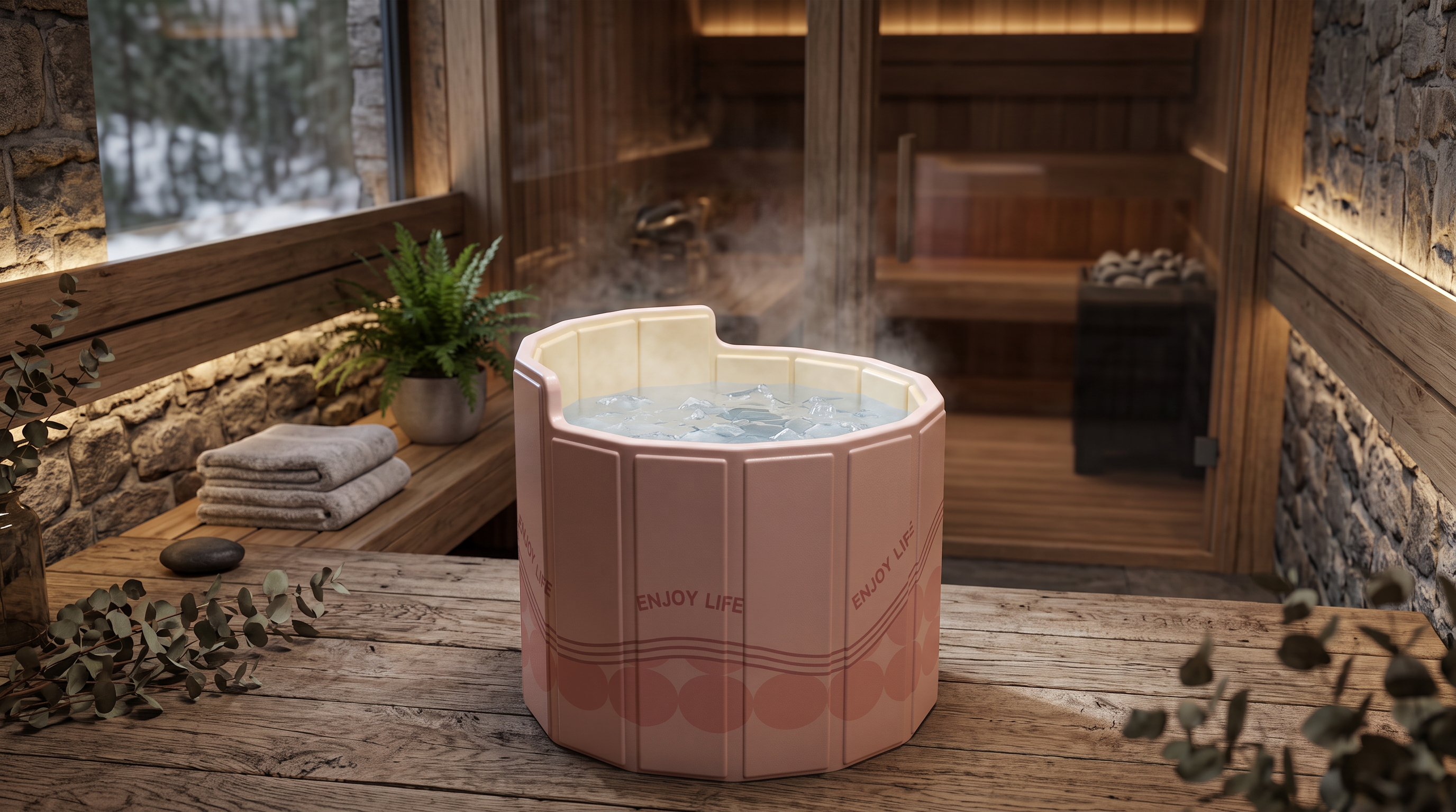 Home Ice Bath – Pink Round Chill Reset