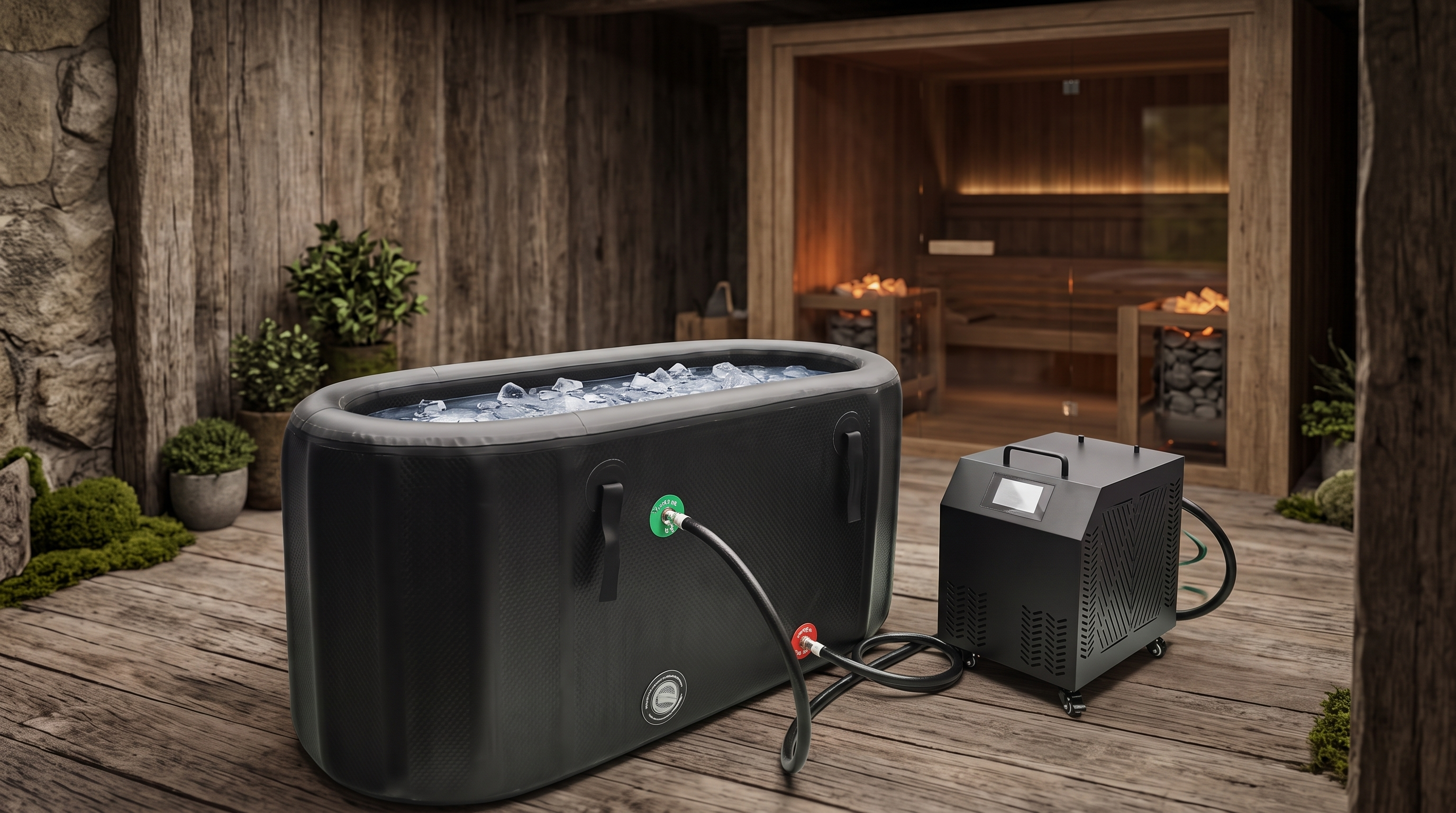 Ice Bath Tub with Chiller – Inflatable Cold Plunge Bundle