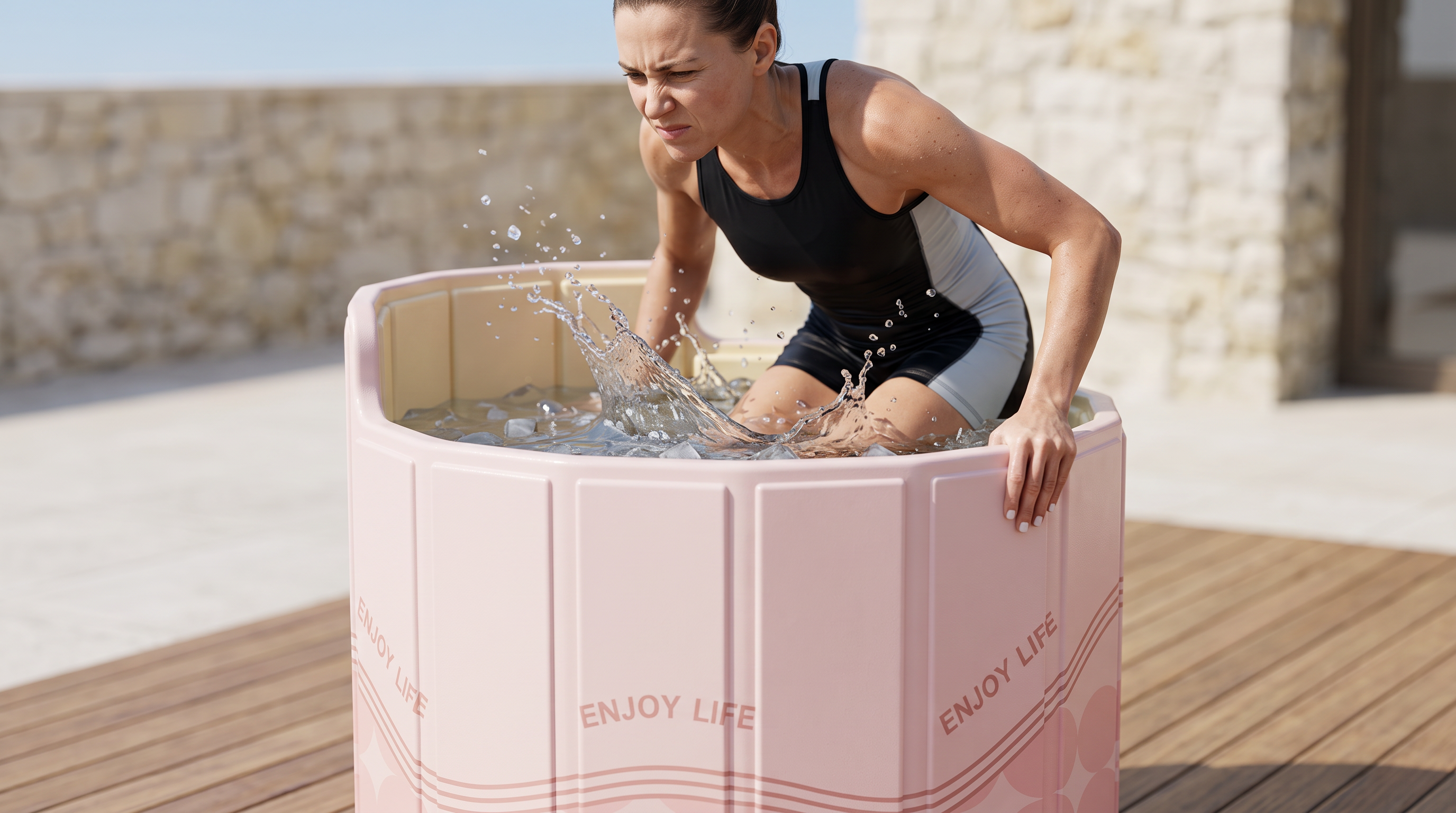 Home Ice Bath – Pink Round Chill Reset