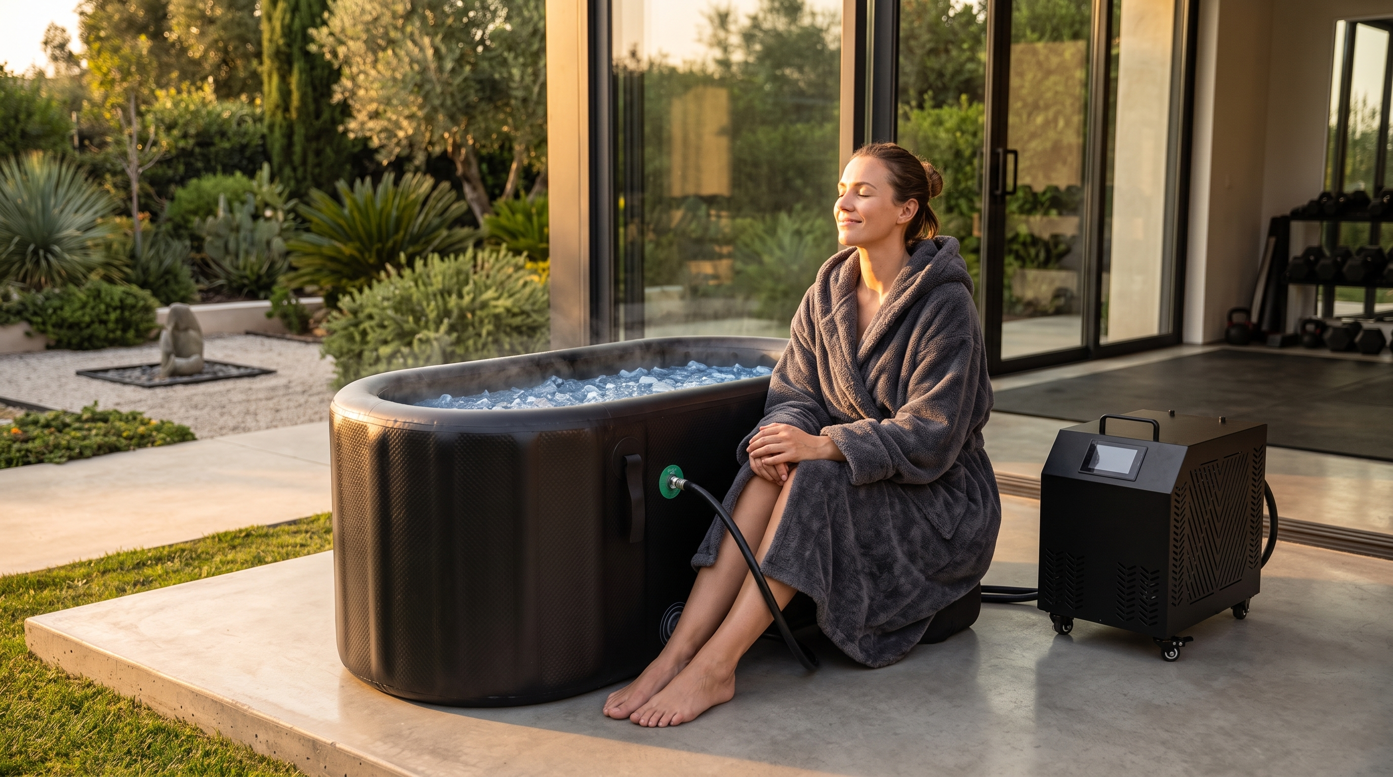 Ice Bath Tub with Chiller – Inflatable Cold Plunge Bundle
