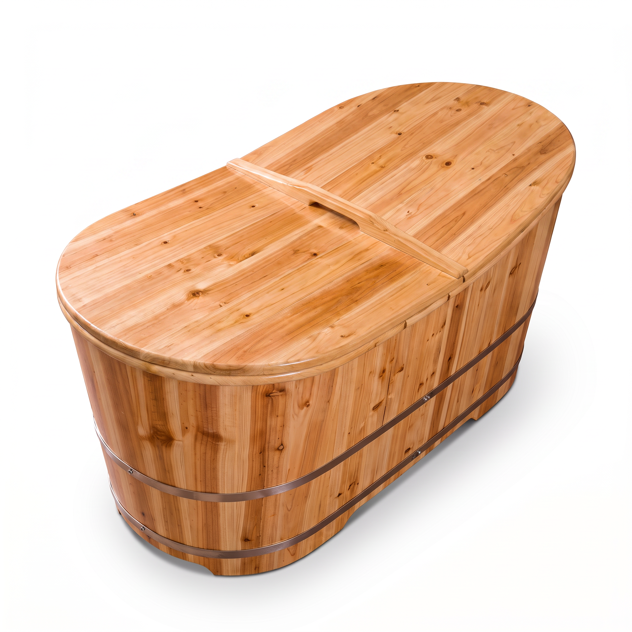 Fir Wood Bathing Barrel - vue couvercle