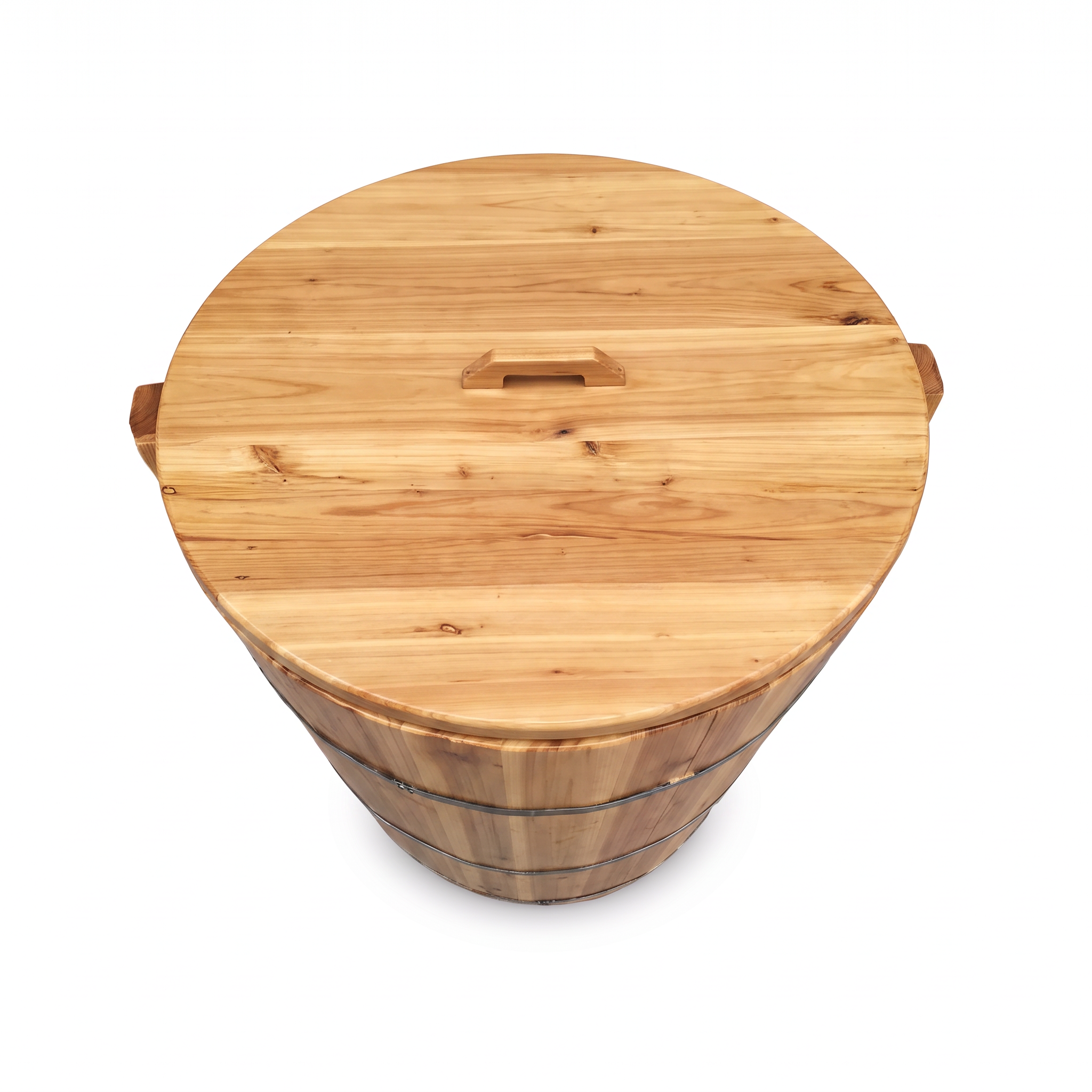 Round Fir Wood Bath Barrel