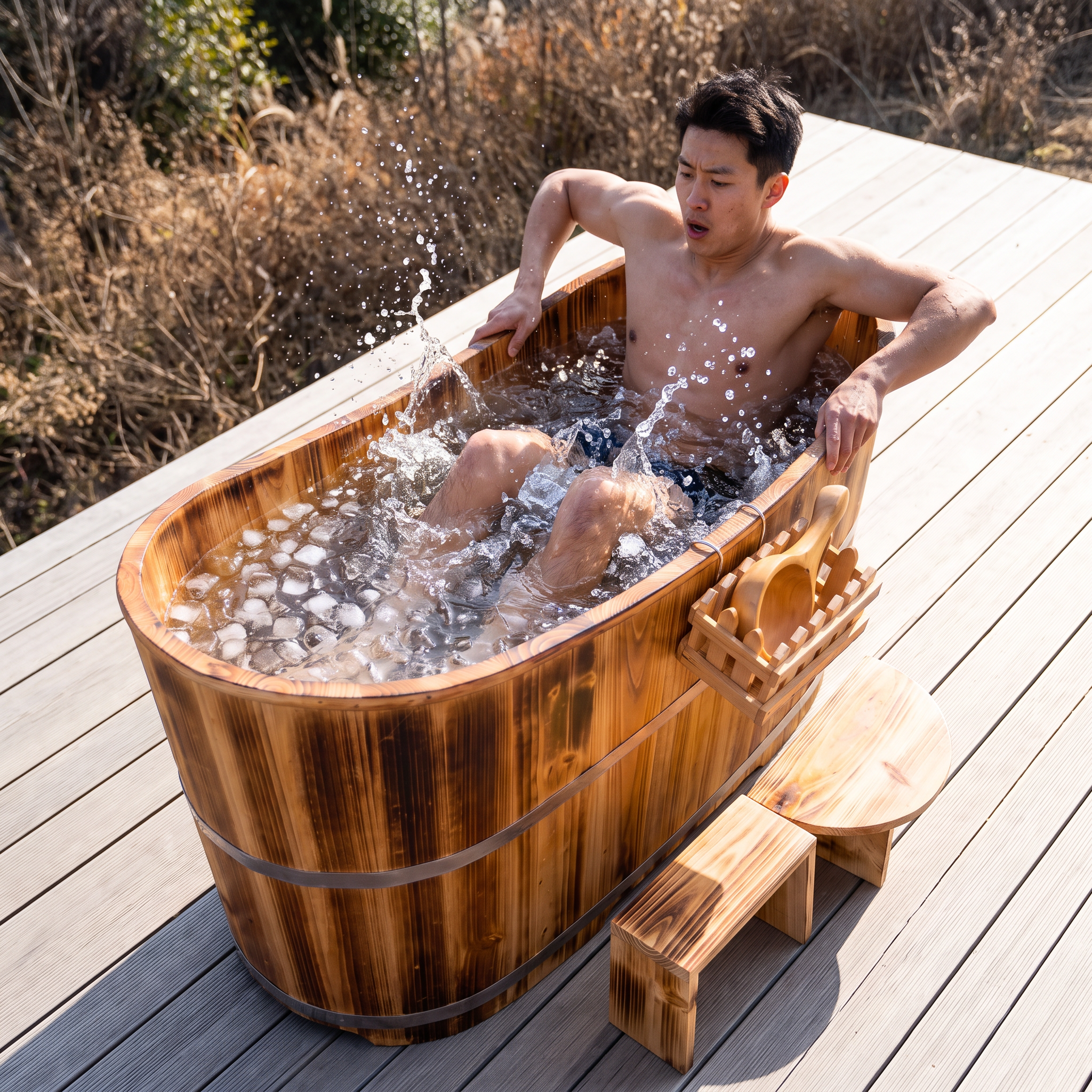 Barrel Ice Bath – Fir Wood Small Revive