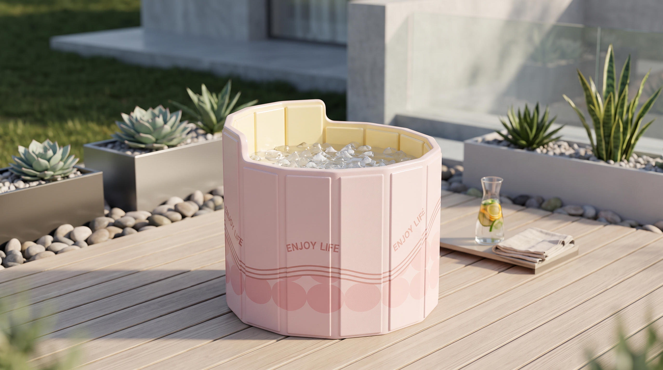 Home Ice Bath – Pink Round Chill Reset