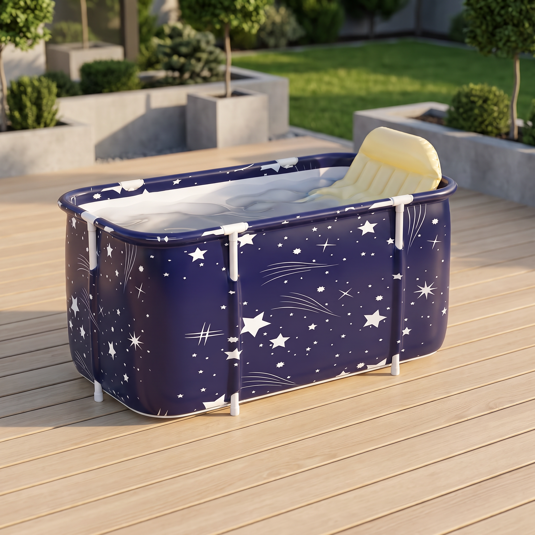 Folding Bathtub with Backrest
