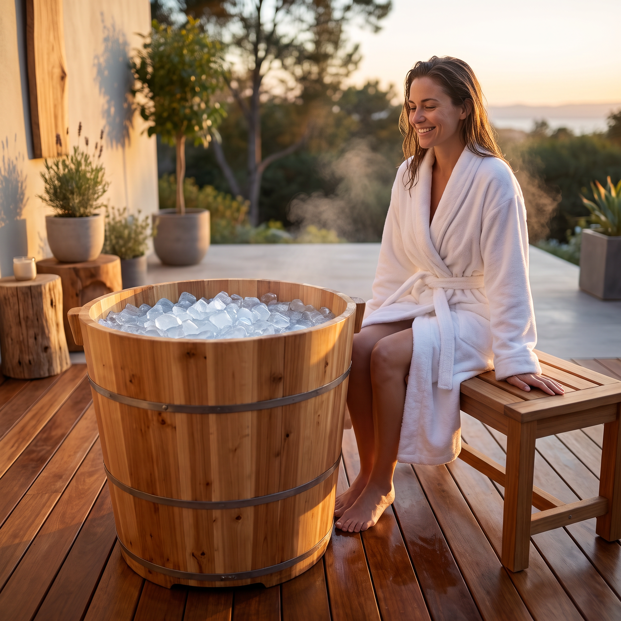 Ice Barrel – Round Fir Wood Chill Reset
