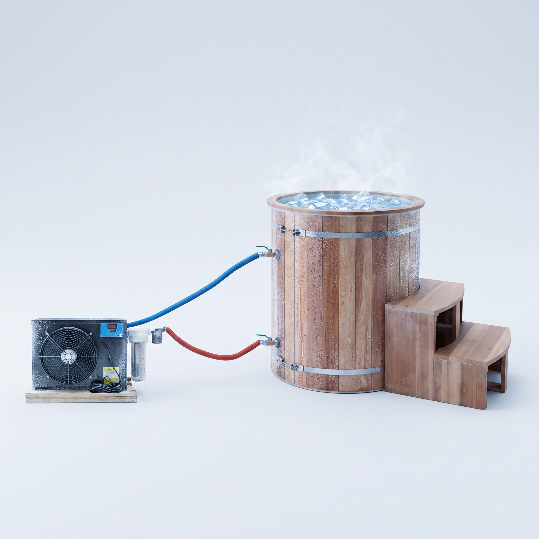 Ice Barrel with Chiller – Wooden Cold Plunge Refresh