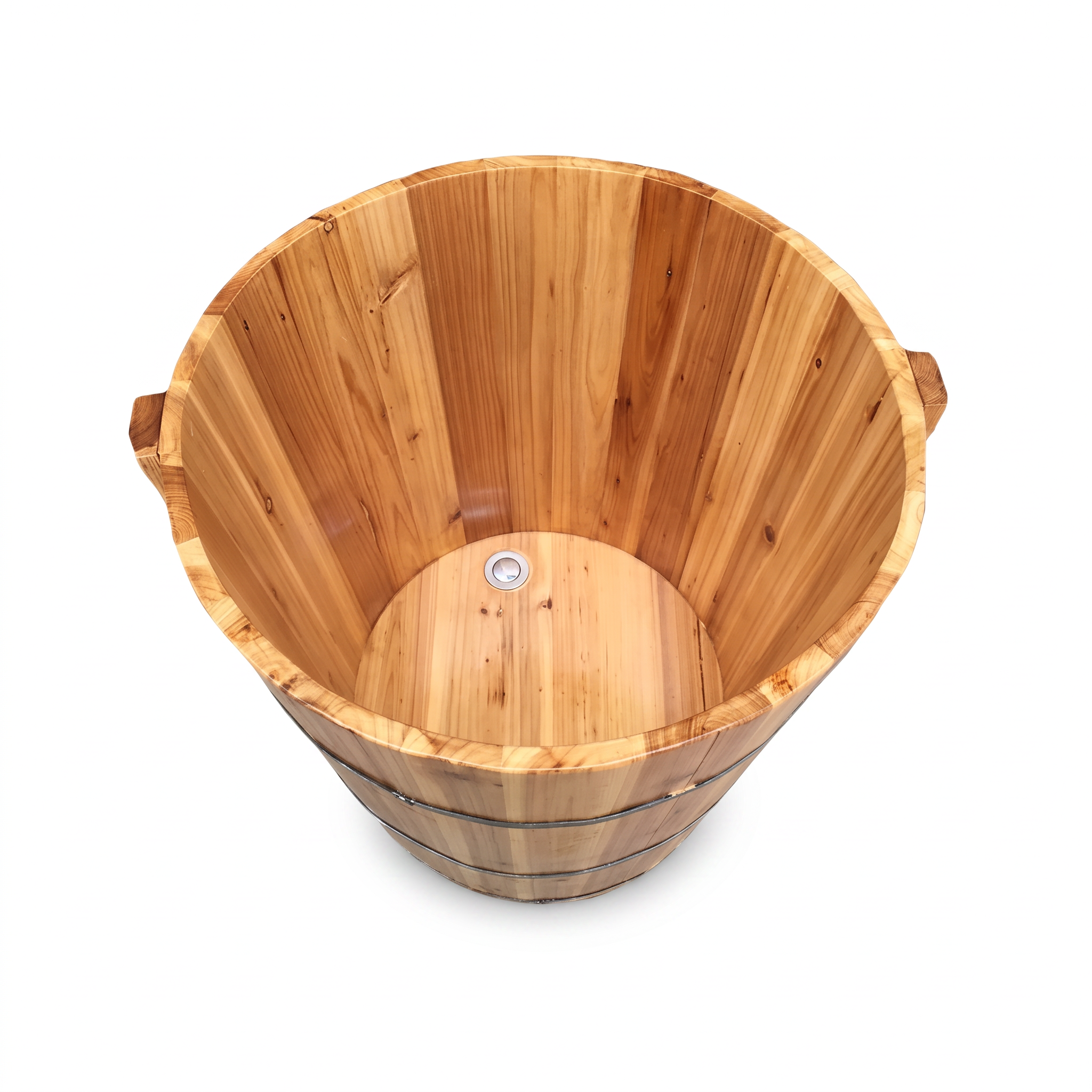 Round Fir Wood Bath Barrel