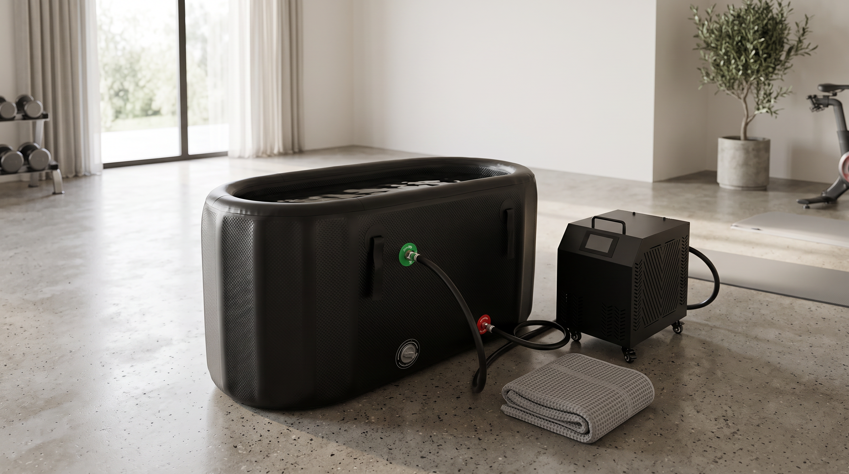 Ice Bath Tub with Chiller – Inflatable Cold Plunge Bundle