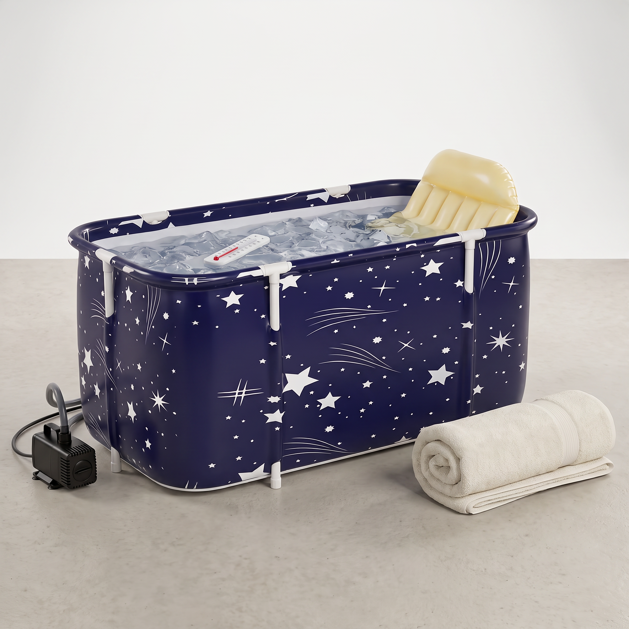 Folding Bathtub with Backrest