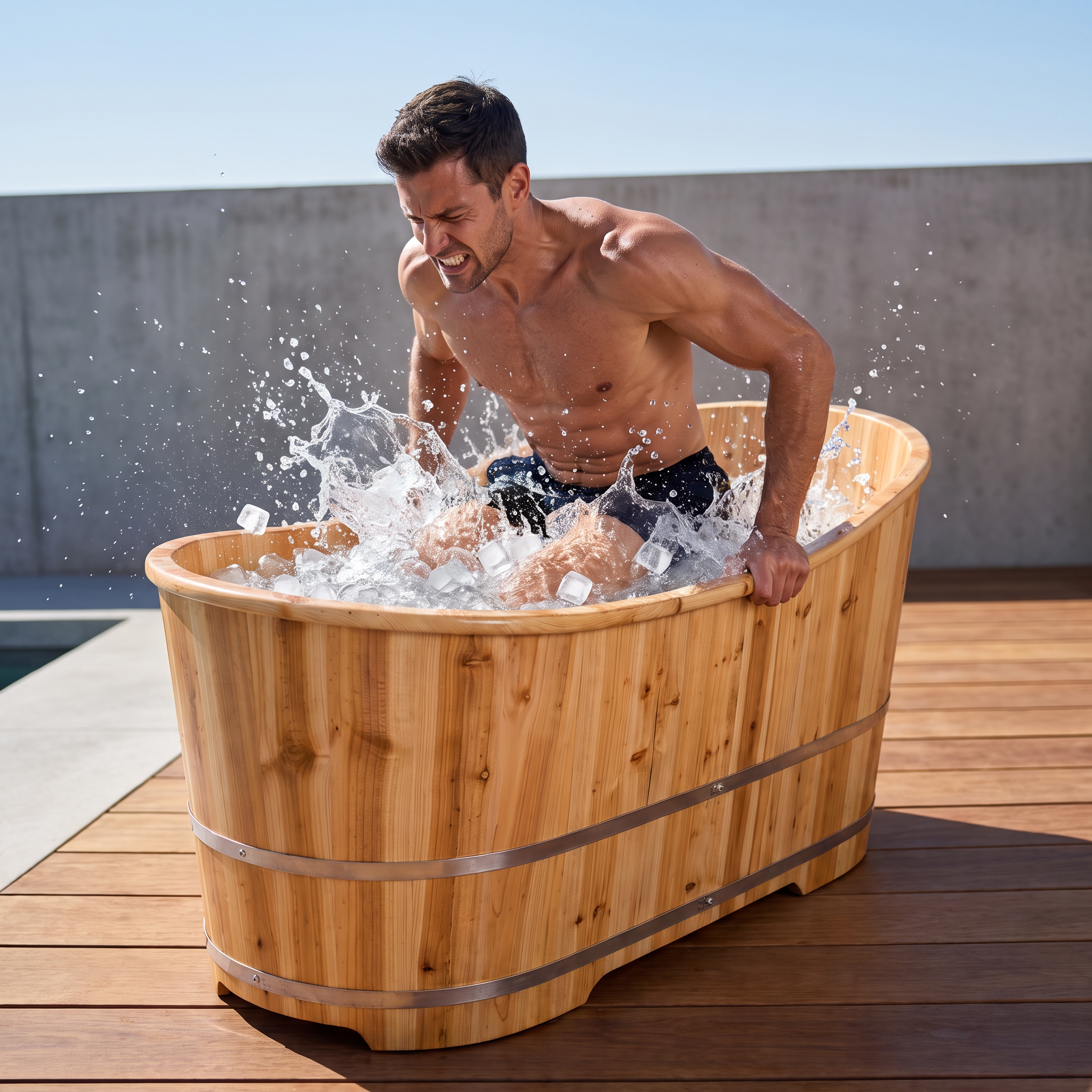 Ice Bath Barrel – Fir Wood Large Recovery