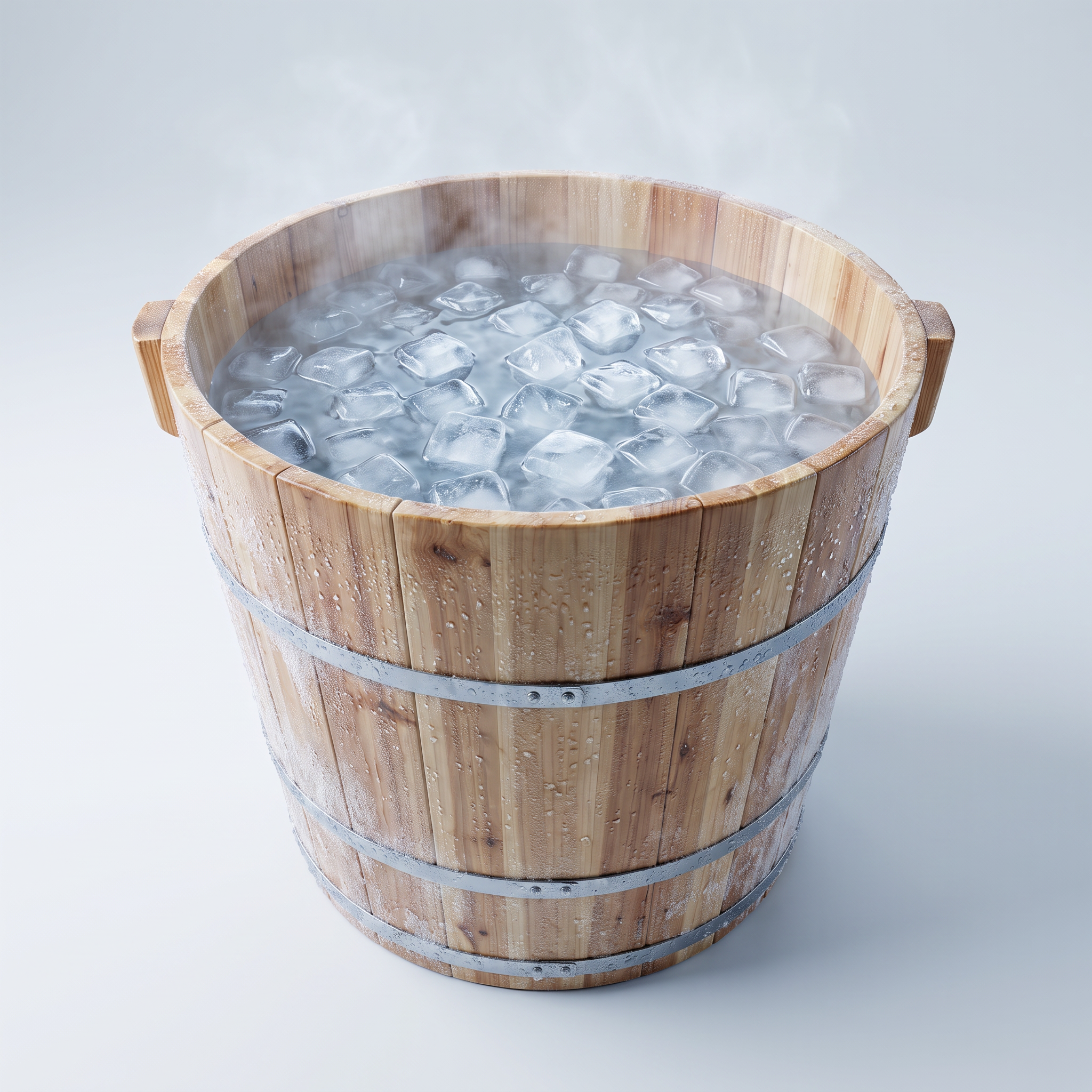 Round Fir Wood Bath Barrel